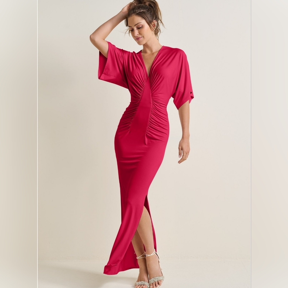 VENUS Vibrant Red Maxi Dress